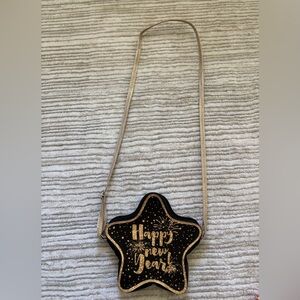 Star-Shaped Black and Gold kids Crossbody Bag